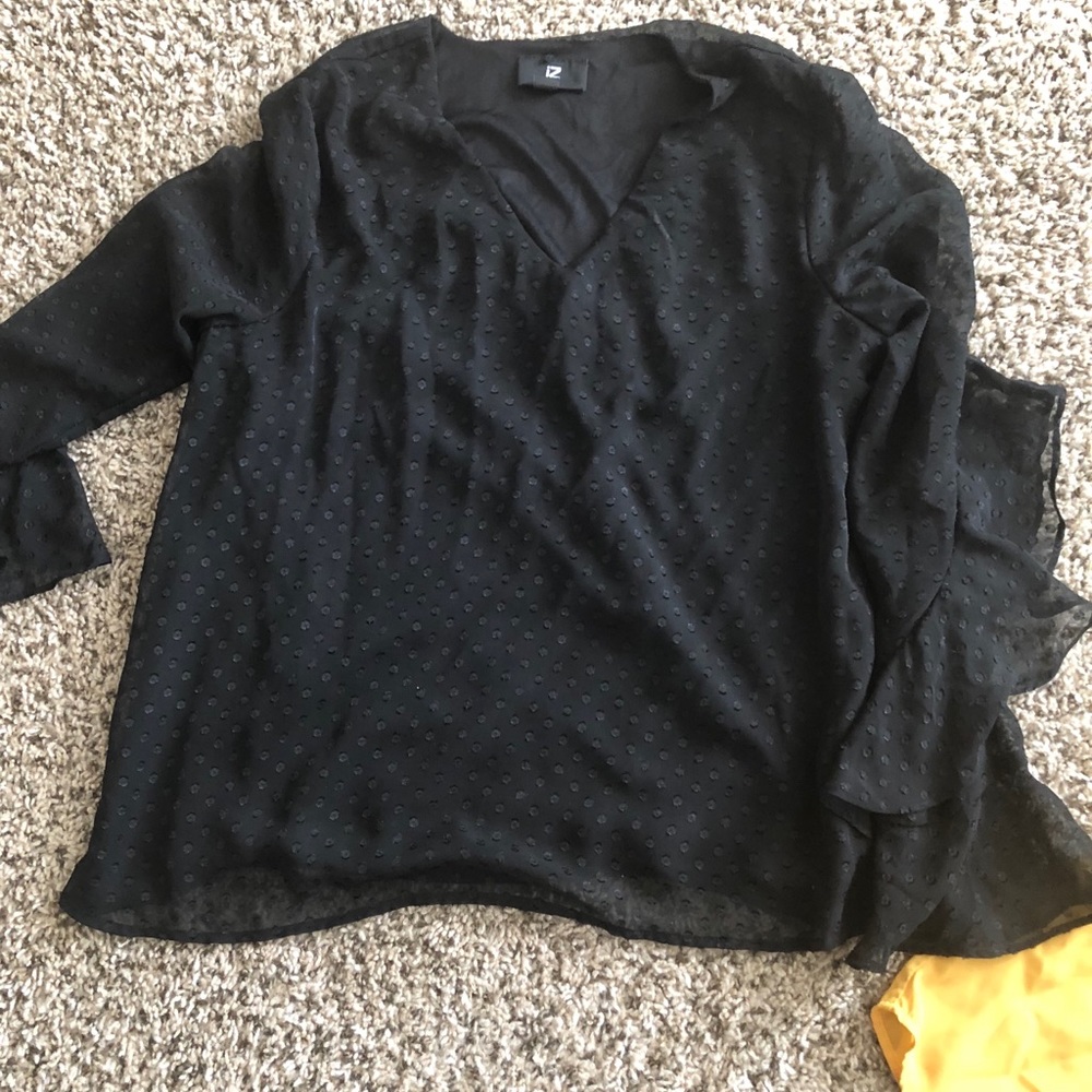 Black long sleeve blouse